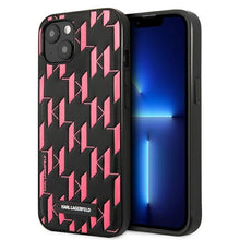 Заредете изображение във визуализатора на галерията – Karl Lagerfeld KLHCP13SMNMP1P iPhone 13 mini 5,4 "hardcase pink / pink Monogram Plaque - TopMag
