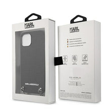 Заредете изображение във визуализатора на галерията – Karl Lagerfeld KLHCP13SPMK iPhone 13 mini 5,4 "hardcase black / black Leather Textured and Chain - TopMag
