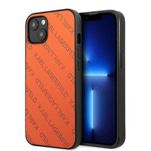 Заредете изображение във визуализатора на галерията – Karl Lagerfeld KLHCP13SPTLO iPhone 13 mini 5,4 "hardcase orange / orange Perforated Allover - TopMag
