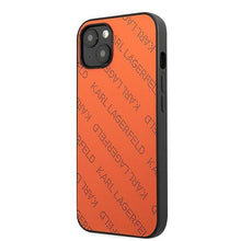 Заредете изображение във визуализатора на галерията – Karl Lagerfeld KLHCP13SPTLO iPhone 13 mini 5,4 "hardcase orange / orange Perforated Allover - TopMag
