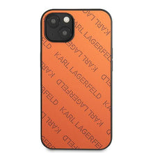 Заредете изображение във визуализатора на галерията – Karl Lagerfeld KLHCP13SPTLO iPhone 13 mini 5,4 "hardcase orange / orange Perforated Allover - TopMag
