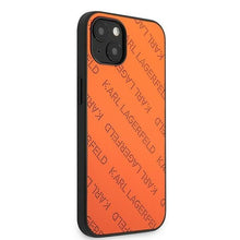 Заредете изображение във визуализатора на галерията – Karl Lagerfeld KLHCP13SPTLO iPhone 13 mini 5,4 "hardcase orange / orange Perforated Allover - TopMag
