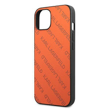 Заредете изображение във визуализатора на галерията – Karl Lagerfeld KLHCP13SPTLO iPhone 13 mini 5,4 "hardcase orange / orange Perforated Allover - TopMag
