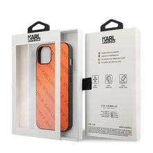 Заредете изображение във визуализатора на галерията – Karl Lagerfeld KLHCP13SPTLO iPhone 13 mini 5,4 "hardcase orange / orange Perforated Allover - TopMag
