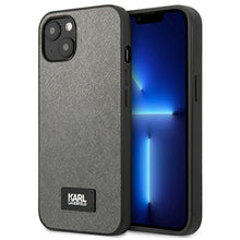 Заредете изображение във визуализатора на галерията – Karl Lagerfeld KLHCP13SSFMP2DG iPhone 13 mini 5,4 "hardcase silver / silver Saffiano Plaque - TopMag
