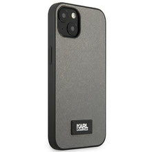 Заредете изображение във визуализатора на галерията – Karl Lagerfeld KLHCP13SSFMP2DG iPhone 13 mini 5,4 "hardcase silver / silver Saffiano Plaque - TopMag
