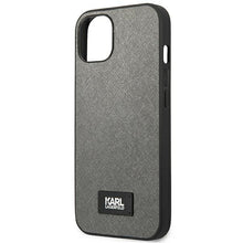 Заредете изображение във визуализатора на галерията – Karl Lagerfeld KLHCP13SSFMP2DG iPhone 13 mini 5,4 "hardcase silver / silver Saffiano Plaque - TopMag
