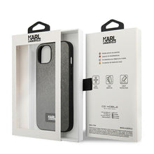 Заредете изображение във визуализатора на галерията – Karl Lagerfeld KLHCP13SSFMP2DG iPhone 13 mini 5,4 "hardcase silver / silver Saffiano Plaque - TopMag
