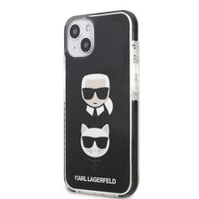 Заредете изображение във визуализатора на галерията – Karl Lagerfeld KLHCP13STPE2TK iPhone 13 mini 5,4 "hardcase black / black Karl &amp; Choupette Head - TopMag
