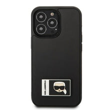 Заредете изображение във визуализатора на галерията – Karl Lagerfeld KLHCP13X3DKPK iPhone 13 Pro Max 6,7" czarny/black hardcase Ikonik Patch - TopMag
