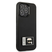 Заредете изображение във визуализатора на галерията – Karl Lagerfeld KLHCP13X3DKPK iPhone 13 Pro Max 6,7" czarny/black hardcase Ikonik Patch - TopMag
