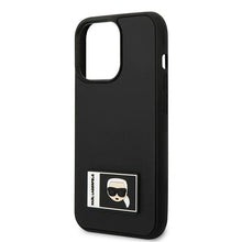 Заредете изображение във визуализатора на галерията – Karl Lagerfeld KLHCP13X3DKPK iPhone 13 Pro Max 6,7" czarny/black hardcase Ikonik Patch - TopMag
