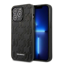 Заредете изображение във визуализатора на галерията – Karl Lagerfeld KLHCP13XMNMP1K iPhone 13 Pro Max 6,7" hardcase czarny/black Monogram Plaque - TopMag
