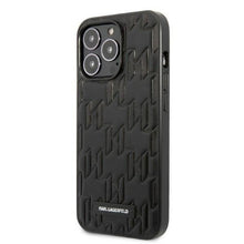 Заредете изображение във визуализатора на галерията – Karl Lagerfeld KLHCP13XMNMP1K iPhone 13 Pro Max 6,7" hardcase czarny/black Monogram Plaque - TopMag
