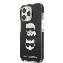 Заредете изображение във визуализатора на галерията – Karl Lagerfeld KLHCP13XTPE2TK iPhone 13 Pro Max 6,7" hardcase czarny/black Karl&amp;Choupette Head - TopMag
