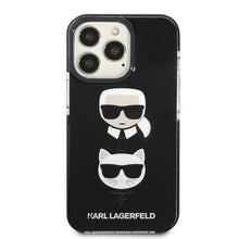 Заредете изображение във визуализатора на галерията – Karl Lagerfeld KLHCP13XTPE2TK iPhone 13 Pro Max 6,7" hardcase czarny/black Karl&amp;Choupette Head - TopMag
