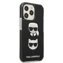 Заредете изображение във визуализатора на галерията – Karl Lagerfeld KLHCP13XTPE2TK iPhone 13 Pro Max 6,7" hardcase czarny/black Karl&amp;Choupette Head - TopMag
