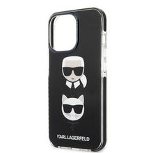 Заредете изображение във визуализатора на галерията – Karl Lagerfeld KLHCP13XTPE2TK iPhone 13 Pro Max 6,7" hardcase czarny/black Karl&amp;Choupette Head - TopMag
