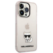Заредете изображение във визуализатора на галерията – Karl Lagerfeld KLHCP14LCTTRI iPhone 14 Pro 6.1 "hardcase pink / pink Transparent Choupette Body - TopMag
