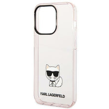 Заредете изображение във визуализатора на галерията – Karl Lagerfeld KLHCP14LCTTRI iPhone 14 Pro 6.1 "hardcase pink / pink Transparent Choupette Body - TopMag
