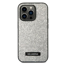 Заредете изображение във визуализатора на галерията – Karl Lagerfeld KLHCP14LG2ELS iPhone 14 Pro 6.1 "hardcase silver / silver Glitter Plaque Logo
