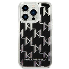 Заредете изображение във визуализатора на галерията – Karl Lagerfeld KLHCP14LLMNMK iPhone 14 Pro 6.1 "hardcase black / black Liquid Glitter Monogram - TopMag
