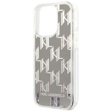 Заредете изображение във визуализатора на галерията – Karl Lagerfeld KLHCP14LLMNMS iPhone 14 Pro 6.1 "hardcase silver / silver Liquid Glitter Monogram - TopMag
