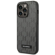 Заредете изображение във визуализатора на галерията – Karl Lagerfeld KLHCP14LSAKLHPG iPhone 14 Pro 6.1 "hardcase gray / gray Saffiano Mono Metal Logo - TopMag
