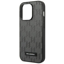 Заредете изображение във визуализатора на галерията – Karl Lagerfeld KLHCP14LSAKLHPG iPhone 14 Pro 6.1 "hardcase gray / gray Saffiano Mono Metal Logo - TopMag

