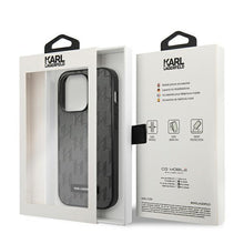 Заредете изображение във визуализатора на галерията – Karl Lagerfeld KLHCP14LSAKLHPG iPhone 14 Pro 6.1 "hardcase gray / gray Saffiano Mono Metal Logo - TopMag
