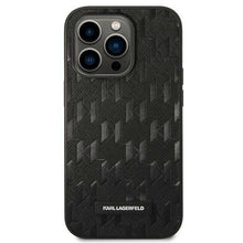 Заредете изображение във визуализатора на галерията – Karl Lagerfeld KLHCP14LSAKLHPK iPhone 14 Pro 6.1 "hardcase black / black Saffiano Mono Metal Logo - TopMag
