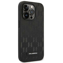 Заредете изображение във визуализатора на галерията – Karl Lagerfeld KLHCP14LSAKLHPK iPhone 14 Pro 6.1 "hardcase black / black Saffiano Mono Metal Logo - TopMag
