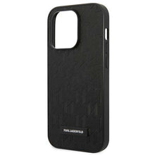 Заредете изображение във визуализатора на галерията – Karl Lagerfeld KLHCP14LSAKLHPK iPhone 14 Pro 6.1 "hardcase black / black Saffiano Mono Metal Logo - TopMag
