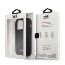 Заредете изображение във визуализатора на галерията – Karl Lagerfeld KLHCP14LSAKLHPK iPhone 14 Pro 6.1 "hardcase black / black Saffiano Mono Metal Logo - TopMag
