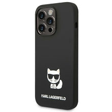 Заредете изображение във визуализатора на галерията – Karl Lagerfeld KLHCP14LSLCTBK iPhone 14 Pro 6.1 "hardcase black / black Silicone Choupette Body - TopMag
