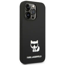 Заредете изображение във визуализатора на галерията – Karl Lagerfeld KLHCP14LSLCTBK iPhone 14 Pro 6.1 "hardcase black / black Silicone Choupette Body - TopMag
