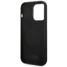 Заредете изображение във визуализатора на галерията – Karl Lagerfeld KLHCP14LSLKHBK iPhone 14 Pro 6.1 "hardcase black / black Silicone Karl`s Head - TopMag
