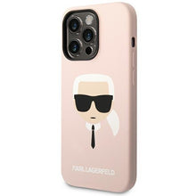 Заредете изображение във визуализатора на галерията – Karl Lagerfeld KLHCP14LSLKHLP iPhone 14 Pro 6.1 "hardcase pink / pink Silicone Karl`s Head - TopMag
