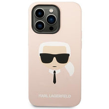 Заредете изображение във визуализатора на галерията – Karl Lagerfeld KLHCP14LSLKHLP iPhone 14 Pro 6.1 "hardcase pink / pink Silicone Karl`s Head - TopMag
