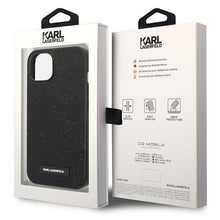 Заредете изображение във визуализатора на галерията – Karl Lagerfeld KLHCP14MG2ELK iPhone 14 Plus 6.7 "hardcase black / black Glitter Plaque Logo - TopMag
