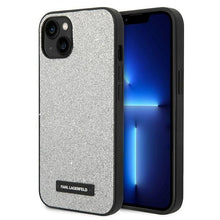 Заредете изображение във визуализатора на галерията – Karl Lagerfeld KLHCP14MG2ELS iPhone 14 Plus 6.7 "hardcase silver / silver Glitter Plaque Logo
