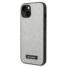 Заредете изображение във визуализатора на галерията – Karl Lagerfeld KLHCP14MG2ELS iPhone 14 Plus 6.7 "hardcase silver / silver Glitter Plaque Logo
