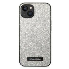 Заредете изображение във визуализатора на галерията – Karl Lagerfeld KLHCP14MG2ELS iPhone 14 Plus 6.7 "hardcase silver / silver Glitter Plaque Logo
