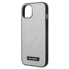 Заредете изображение във визуализатора на галерията – Karl Lagerfeld KLHCP14MG2ELS iPhone 14 Plus 6.7 "hardcase silver / silver Glitter Plaque Logo
