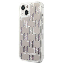 Заредете изображение във визуализатора на галерията – Karl Lagerfeld KLHCP14MLMNMS iPhone 14 Plus 6.7 "hardcase silver / silver Liquid Glitter Monogram - TopMag
