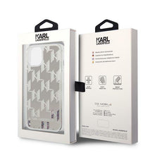 Заредете изображение във визуализатора на галерията – Karl Lagerfeld KLHCP14MLMNMS iPhone 14 Plus 6.7 "hardcase silver / silver Liquid Glitter Monogram - TopMag
