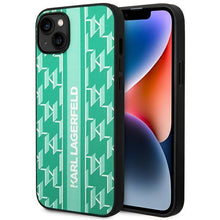 Заредете изображение във визуализатора на галерията – Karl Lagerfeld KLHCP14MPGKLSKN iPhone 14 Plus 6.7 "hardcase green / green Monogram Stripe - TopMag
