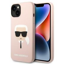 Заредете изображение във визуализатора на галерията – Karl Lagerfeld KLHCP14MSLKHLP iPhone 14 Plus 6.7 "hardcase pink / pink Silicone Karl`s Head - TopMag
