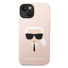 Заредете изображение във визуализатора на галерията – Karl Lagerfeld KLHCP14MSLKHLP iPhone 14 Plus 6.7 "hardcase pink / pink Silicone Karl`s Head - TopMag
