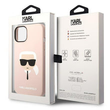 Заредете изображение във визуализатора на галерията – Karl Lagerfeld KLHCP14MSLKHLP iPhone 14 Plus 6.7 "hardcase pink / pink Silicone Karl`s Head - TopMag
